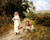 亨利 约翰 耶德 金 : Faggot Gatherers On A Path